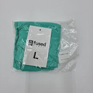 NWT Fused Hawaii Puako Top Bikini Swimsuit L‎ “Never Stop Dreaming” Teal Aqua